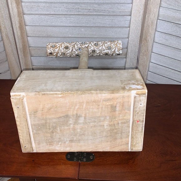 Wood and mirror Jewelry Stand with drawer - Picture 4 of 4